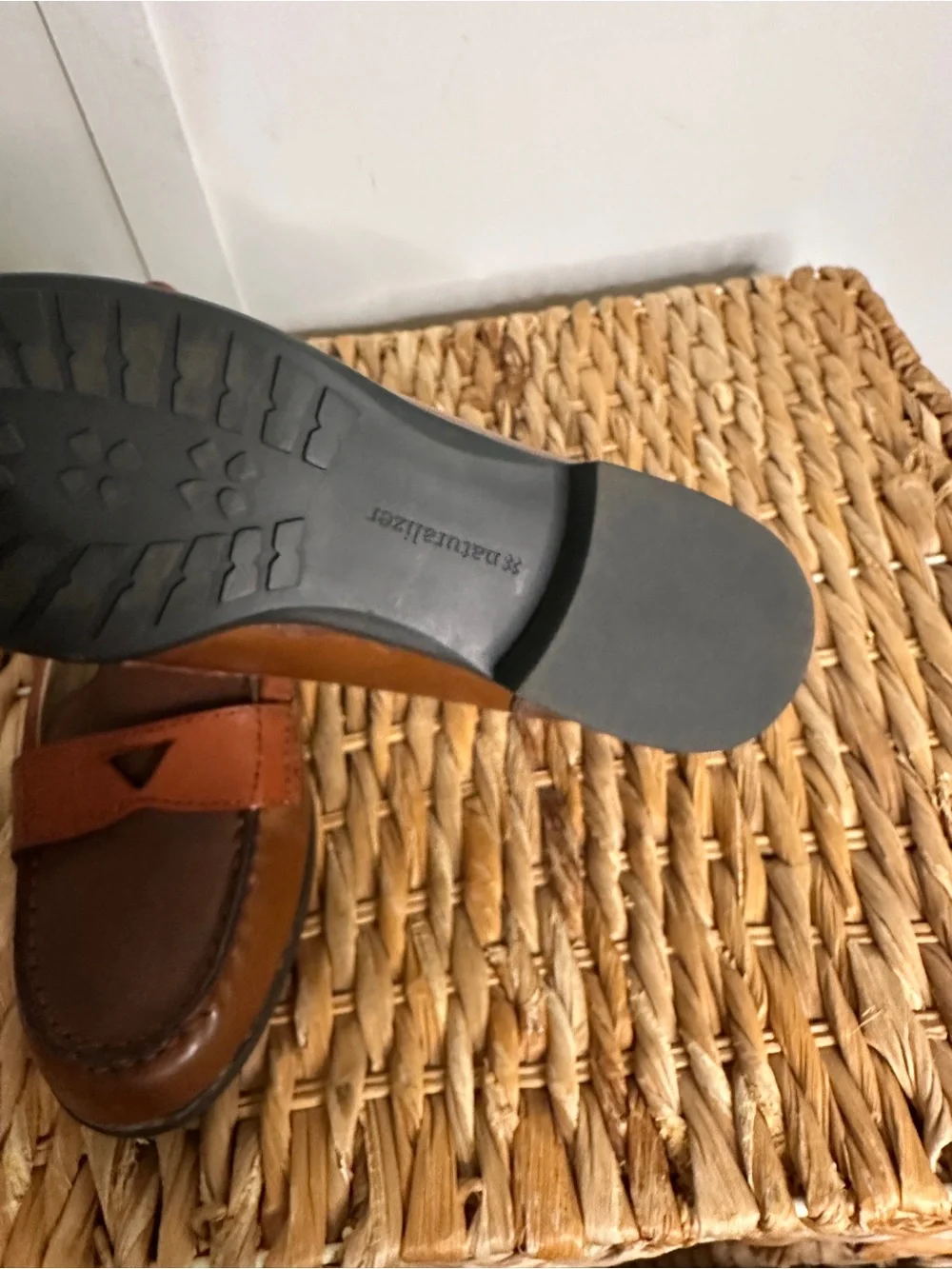 Naturalizer Two-Tone Brown & Cognac Leather Penny Loafers - Picture 2 of 11